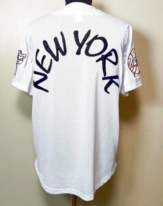 ヤンキース マジェスティック ユニフォーム M ベースボールシャツ ニューヨークバックロゴ Majestic New York Yankees