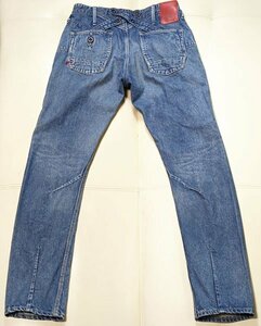 限定 日本製 デンハム クロスバック 加工デニムパンツ W30 L32 DENHAM CROSS BACK MIJP CARROT FIT