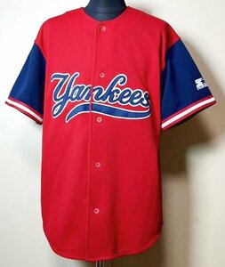 ニューヨーク・ヤンキース スターター ベースボールシャツ M レッド ネイビー STARTER New York Yankees