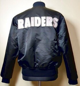 USA製 レイダース スターター ナイロンスタジアムジャンパー M スタジャン 中綿ジャケット 90s STARTER PRO LINE NFL RAIDERS