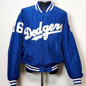 USA製 ドジャース 野茂英雄 スターター スタジャン L 中綿ジャケット 90ｓ ブルゾン ヴィンテージ STARTER Los Angeles Dodgers MLB