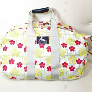 Редкий USA Gregory Spring Flower Old Tag Duffel Bag M Boston Bag Vintage Old Logo Flower Pattern Gregory