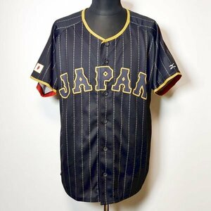 WBC 2006 日本代表 ビジター 応援ユニフォーム L-O プリント ベースボールシャツ MIZUNO ミズノ 背番号なし 侍ジャパン ネームなし