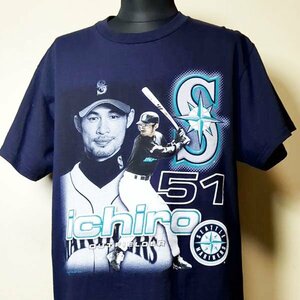 イチロー マジェスティック プリントTシャツ M マリナーズ MLB ICHIRO Seattle Mariners