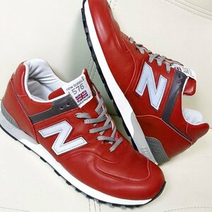 イングランド製 ニューバランス M576RED 9(US) レザースニーカー レッド NEW BALANCE