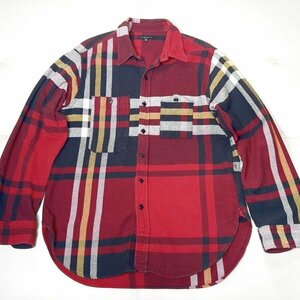  обычная цена 35,200 иен engineered garments рубашка work shirt M проверка рубашка с длинным рукавом heavy фланель рубашка Heavy Twill Plaid engineered garments