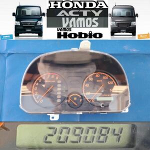 HONDA バモスホビオプロ HJ2 メーター ODO走行距離 209,084km 部品取りに アクティ［HA6/7][HH5/6］バモス ［HM1/2］ホビオ［HM3/4][HJ1]