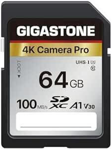 Gigastone SDカード 64GB メモリーカード A1 V30 U3 Class 10 SDXC 高速 4K UH