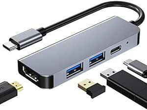 USB C ハブ 4 in 1 USB Type c HDMI HUB アダプタ 4K解像度 HDMIポート+USB 3.0/2.