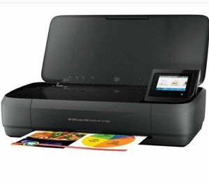 【美品】HP OfficeJet 250 Mobile AiO CZ992A#ABJ インク2個(黒)付き　モバイルプリンター