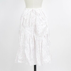 JW ANDERSON スカート SK05119B FILCOUPE PLEATED SKIRT レディース ホワイト ドット 水玉 プリーツ 新品 WHITE 10