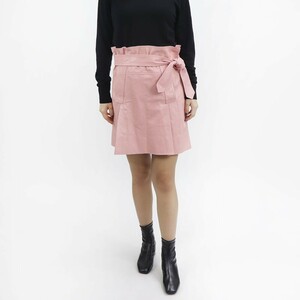 【新品】フェラガモ FERRAGAMO スカート レザースカート ピンク DESERT SUN 40