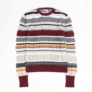 ジェイダブリューアンダーソン JW ANDERSON ニット セーター KW18519D 505 MULTI レディース レッド ラウンドネック 新品 MAROON XS