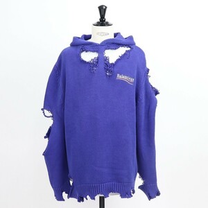 【新品】 バレンシアガ BALENCIAGA 662718 T3212 パーカー パープル S