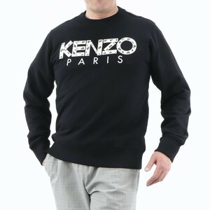 【新品】ケンゾー トレーナー FA55SW0004MD ブラック×ホワイト KENZO 99 L