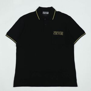 [ new goods ] Versace 72GAGT01 CJ01T polo-shirt black VERSACE G89 S
