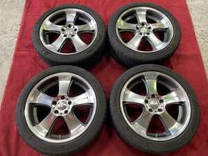 ジャンク　nismo　ニスモ　Fr・Rr7.5J-18　+40　114.3　5H　66Φ　BS　ポテンザSPORT　225/45R18　４本セット