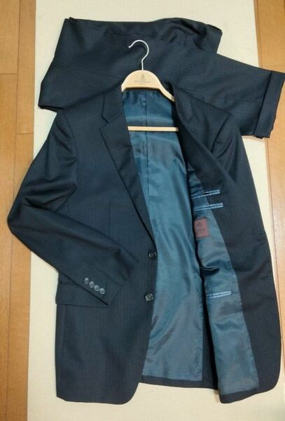 極美品/希少 XL　TAKEO KIKUCHIタケオキクチ シングル スーツ上下セットアップ ストライプ ウール super100