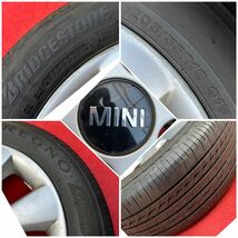 バリ溝。BMW MINI R50系ミニクーパー 純正16インチ×6.5J+48 PCD100/4穴 BRIDGESTONE REGNO GR-X2 205/55R17 4本。クーパーS　クラブマン等_画像7