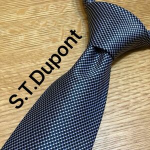 【美品】エス・テー・デュポン　S.T.Dupont ネクタイ　ブランドネクタイ　