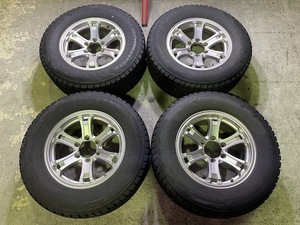 ☆C-8523 WEDS キーラーフィールド 17×7.5J＋25 139.7-6h 150プラド外し ブリジストン ブリザックDM-V2 265/65-17 4本セット 室内保管☆