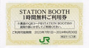 ※.[10枚セット] STATION BOOTH ステーションブース 1時間無料ご利用券 即決 2024/6/30期限 JR東日本 株主優待 1-5セット 最大50枚OK