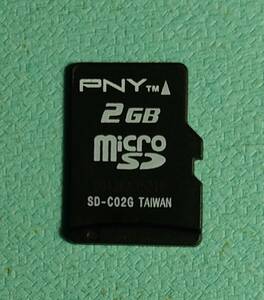 PNY microSD card 2GB adaptor. case attaching 