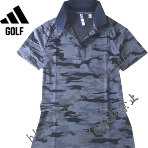 ■新品【adidas GOLF】アディダスゴルフ カモ柄 吸汗速乾性 半袖ポロシャツ■NV/2XLの画像2