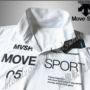 ■新品【DESCENTE MOVE SPORT】デサントムーヴスポーツ SUNSCREEN－３度差COOL 吸汗速乾 ポロシャツ■WH/O(XL)の画像1