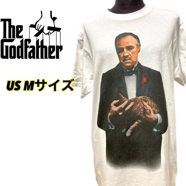 ★新品★即決★送料無料★匿名発送★LA買い付け★ ゴッドファーザー The Godfather マーロン・ブランド Tシャツ M(US規格) 映画Tシャツ 白