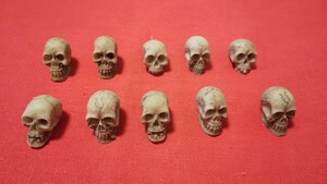 10 шт миниатюра Skull head ..gaikotsu материалы ужасы фигурка gasumaru