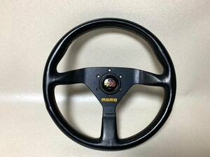 momo Momo leather steering wheel steering gear TYP V35 KBA 70068 05-95 34cm horn button attaching old car 