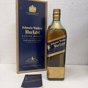 【C-24921】JOHNNIE WALKER ジョニーウォーカー ブルーラベル 750ml 40％ 箱付き スコッチ 未開栓 保管品の画像1