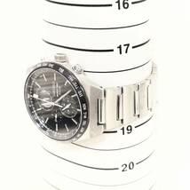 【F-15068】1円～ SEIKO WORLD TIME SOLAR セイコー ソーラー メンズ 時計 V195-0AE0 不動品 ジャンク扱い 付属品なし_画像7