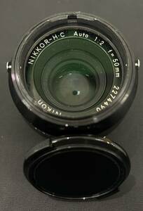 [TJ-3935] 1 jpy ~ Nikon NIKKOR-H*C 1:2 f=50mm Auto Nikon camera lens single‐lens reflex retro operation not yet verification present condition goods storage goods 