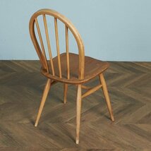 [65795]ercol スポーク 4本 フープバックチェア アーコール 椅子 ダイニングチェア 曲木椅子 エルム材 天然木 イギリス 英国 シンプル_画像2