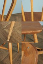 [63262]ercol スポーク 4本 フープバックチェア アーコール 椅子 ダイニングチェア 曲木椅子 エルム材 天然木 イギリス 英国 シンプル_画像8