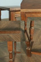 [77410]イギリス クラシック ネストテーブル 木製 オーク サイドテーブル ローテーブル ナイトテーブル 英国 アンティーク スタイル_画像7