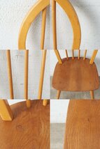[67313]ercol スポーク 4本 フープバックチェア アーコール 椅子 ダイニングチェア 曲木椅子 エルム材 天然木 イギリス 英国 シンプル_画像6
