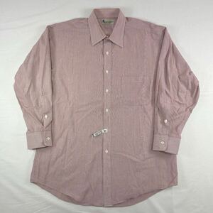 C3 大きいサイズ　90s Aquascutum アクアスキュータム　長袖シャツ ストライプ　ドレスシャツ　size43-80 メンズ　男性用