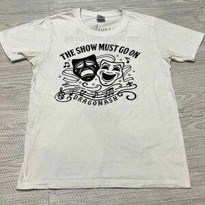 【即決】Dragon Ash ドラゴンアッシュ　半袖Tシャツ Tシャツ バンドTシャツ 白 2014 the show must go on 