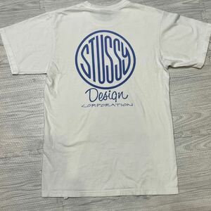 【即決】STUSSY ステューシー　オールドステューシー old デザインコーポレーション design corporation Sサイズ　白 Tシャツ 半袖