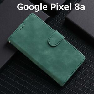 Google Pixel8a ケース 手帳 グリーン