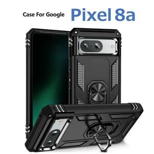 Google Pixel 8a ケース ブラック 耐衝撃