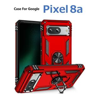 Google Pixel 8a ケース レッド 耐衝撃