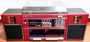 【通電OK】SHARP GS-TV3 CP-33シャープ STEREO MUSIC SYSTEM ラジカセ レコードプレイヤー ステレオコンポ