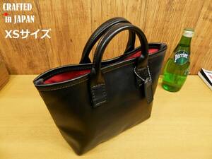 *XS размер * красный подкладка * стандартный чёрный гладкий. Mini большая сумка! натуральная кожа сделано в Японии ручная работа Himeji кожа * черный телячья кожа 