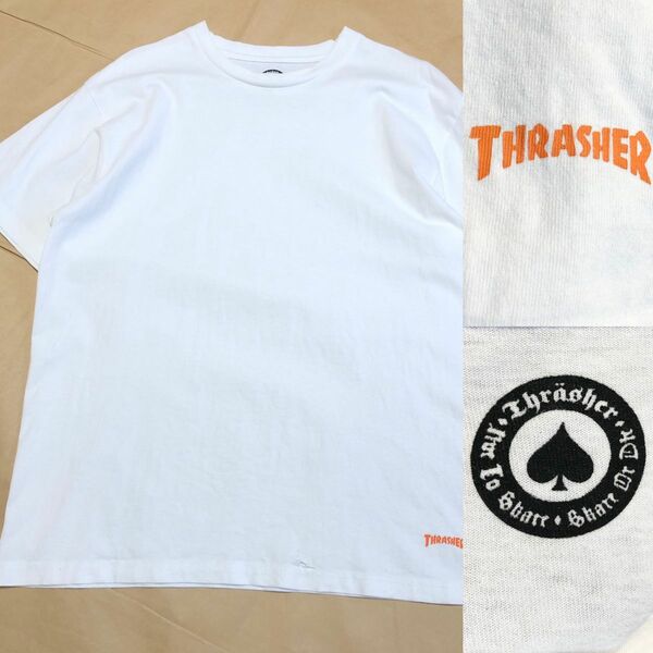 THRASHER Tシャツ 白 TEE