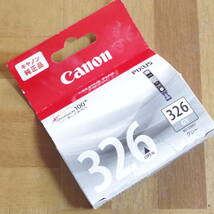 即決！送料無料！新品！Canon キャノン純正インクカートリッジ BCI-326GY グレー 取付期限 2025年11月/印刷品質の向上/ChromaLife100+_画像1