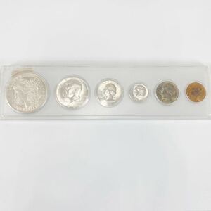 アメリカ合衆国 ピースダラー リバティコイン ６種セット ケース付き 銀貨 硬貨 外国コイン 古銭 コレクション保管品（U）モルガンダラー 